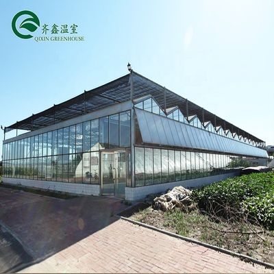 Multi-span landbouwkasten met een bovenkant met gehard glas of PC-plaat