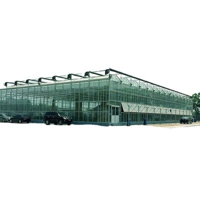 3.8m-9.8m Ridge Height Glass Solar Greenhouse voor klantvereisten